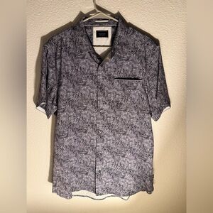7 Diamonds Charcoal Patterned Casual Shirt Men’s Size Large